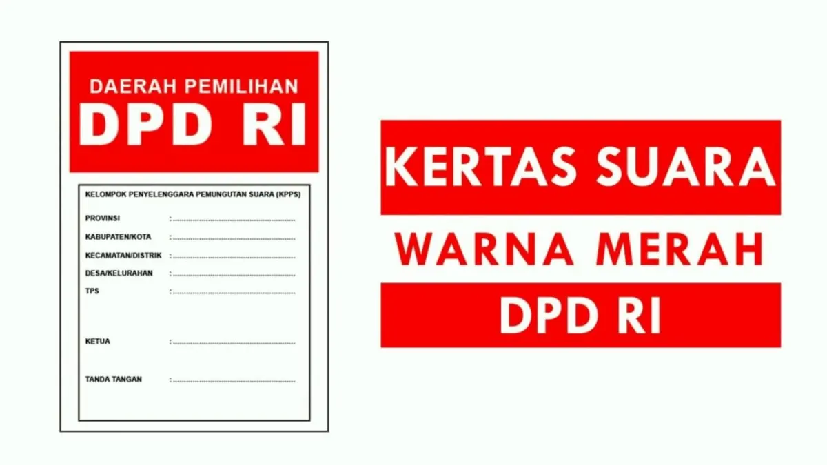 Tata Cara Mencoblos Surat Suara Pemilu Tahun 2024 untuk DPD