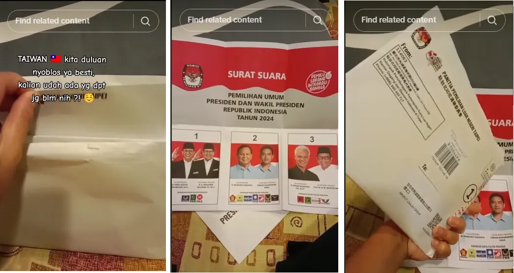 WNI di Taiwan Sudah Terima Surat Suara
