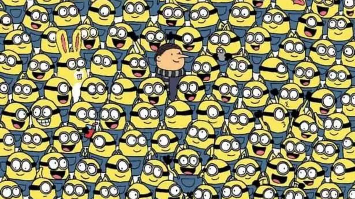 Tes ilusi ini kamu dituntut untuk menemukan tiga pisang yang tersembunyi di antara gambar minion.