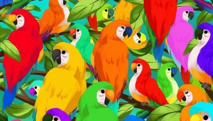 Tes IQ: Temukan Bunglon Tersembunyi di Antara Burung Beo Dalam 9 Detik