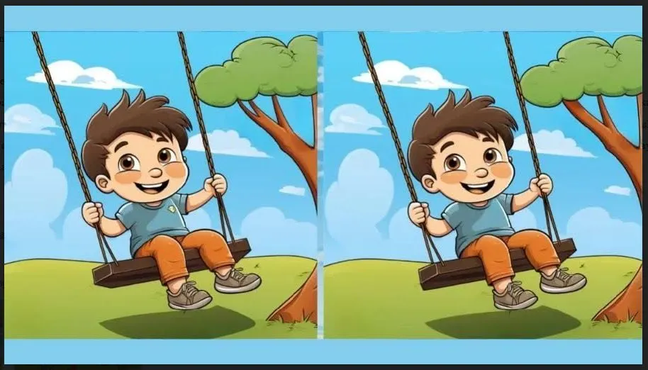 Tes IQ: Suka Teka-teki? Temukan 3 Perbedaan dari Gambar Anak Bermain Ayunan untuk Uji Kemampuan Observasi