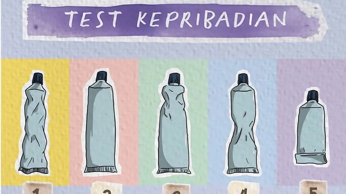 Ilustrasi tes kepribadian dilihat dari cara seseorang menekan pasta gigi.