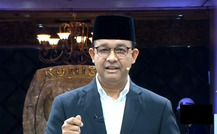 Sosok Anies Baswedan dalam acara debat capres.