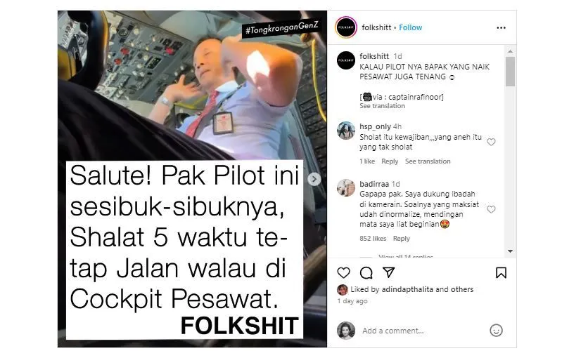 Beda Jauh Dari Elmer Syaherman yang Panen Hujatan, Pilot Satu Ini Viral dan Tuai Decak Kagum Karena Lakukan Hal Ini di Pesawat
