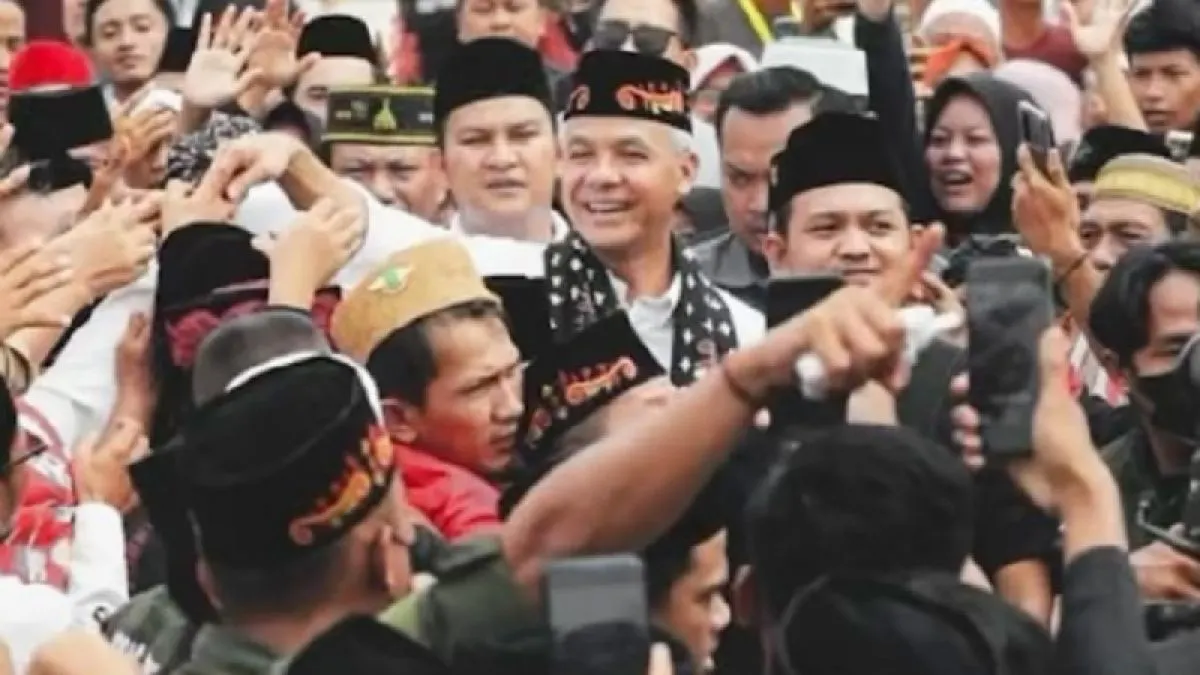 Pada acara Sarasehan Kebangsaan di Puri Begawan, Kota Bogor, Gubernur Jawa Tengah Ganjar Pranowo turut hadir dalam acara tersebut, Sabtu, 3 Juni 2023.