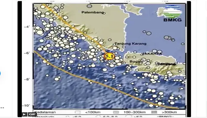Gempa Magnitudo 5.1 Guncang Sumur Banten, Getaran Terasa hingga Lampung dan Palembang