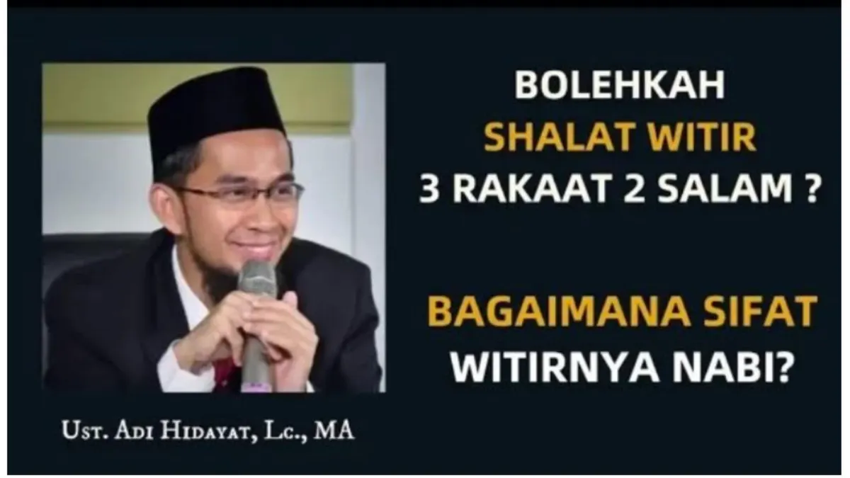 Salat Witir 1 atau 2 Kali Salam?