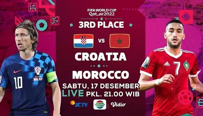 Link Streaming Kroasia vs Maroko Malam Ini, Perebutan Juara Ketiga Piala Dunia 2022, Simak Klik di Sini!