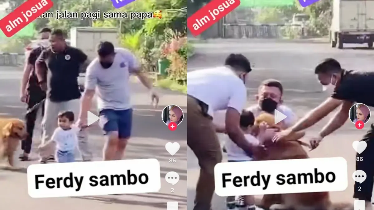 Beredar di media sosial TikTok sebuah video yang menampilkan sosok Ferdy Sambo yang tengah mengasuh anak kecil. Anak kecil itu disebut adalah Arka.