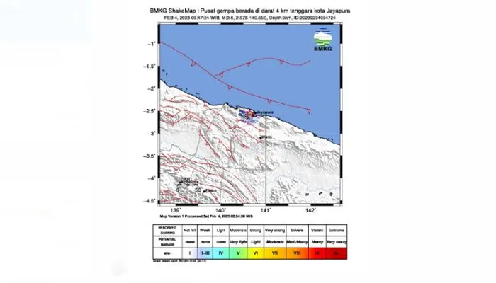 Gempa M 3,6 dan M 4,9 Melanda Jayapura Berturut-turut, 882 Gempabumi Terjadi di Papua dalam Jangka 1 Bulan