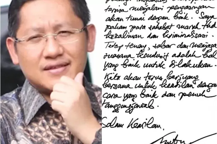 TULIS SURAT: Menjelang bebas dari penjara pada April 2023, Mantan Ketua Umum Partai Demokrat, Anas Urbaningrum menuliskan surat. FOTO: INSTAGRAM/@ANASURBANINGRUM.OFFICIAL
