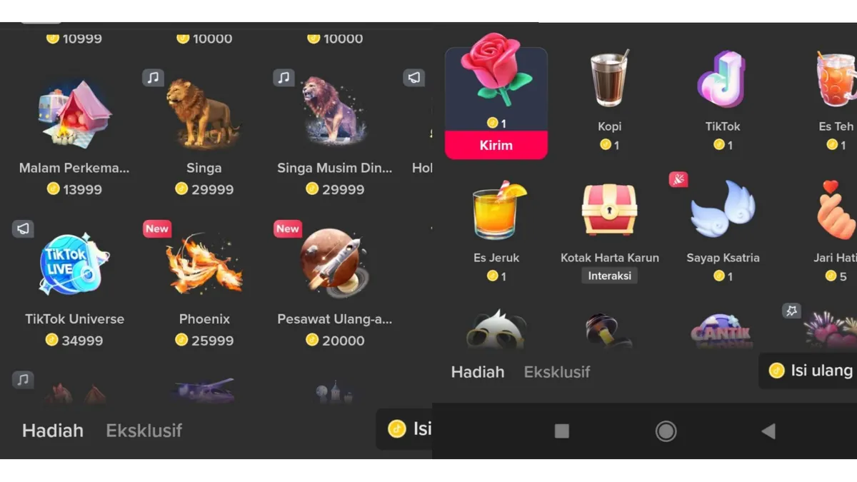 Marak ngemis online di platform TikTok, ternyata harga item gift TikTok bisa sampai jutaan Rupiah jika dikonversikan.