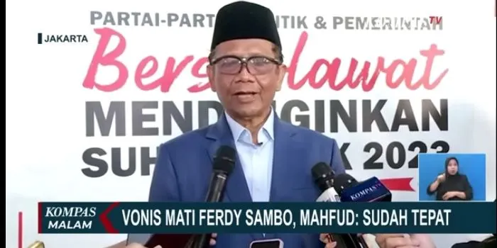 Mahfud MD Nyatakan Vonis Mati Ferdy Sambo Sudah Tepat, Ternyata Ini Alasannya!