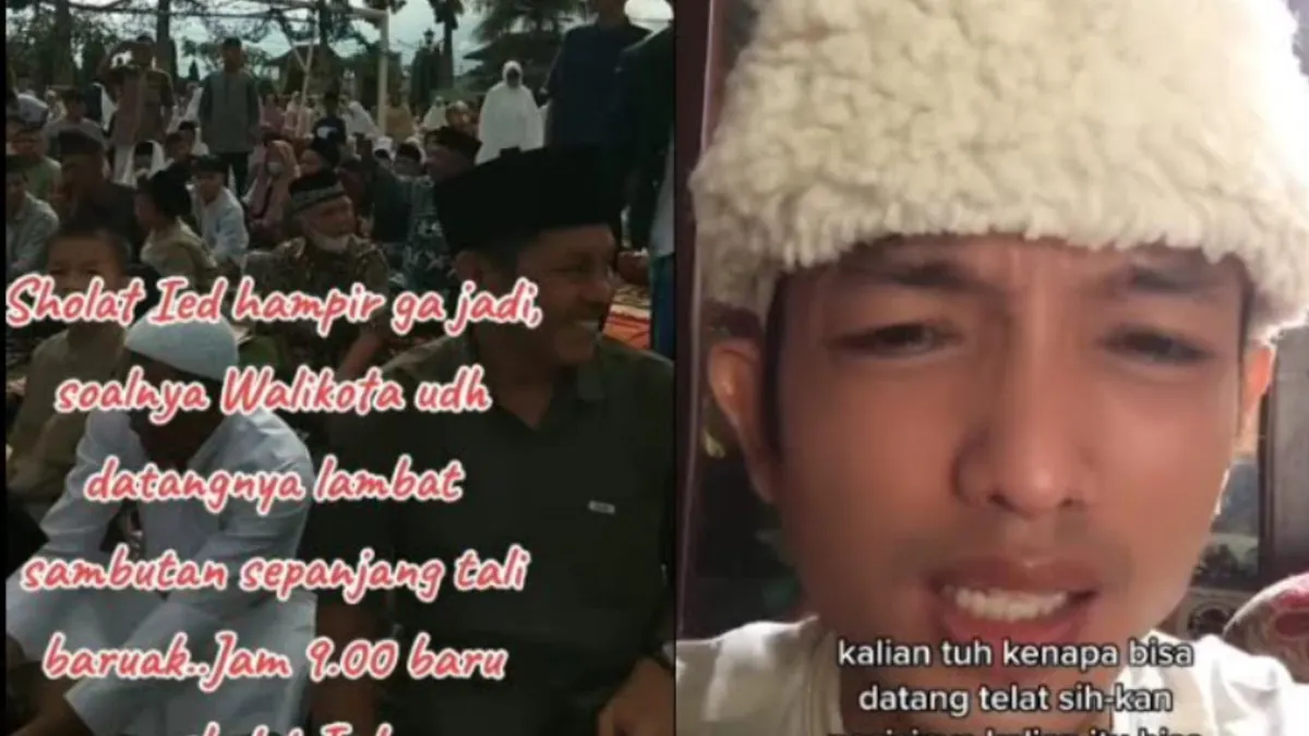 Warga Palembang Salat Idul Fitri Terlambat