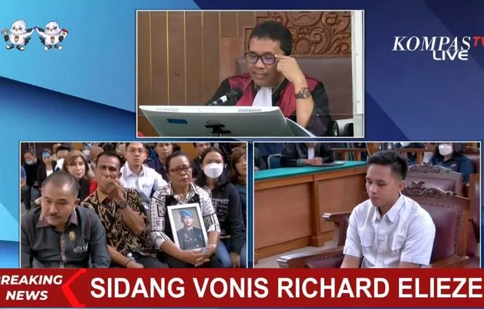Status Justice Collaborator Richard Eliezer Diterima, Majelis Hakim Jatuhkan Vonis Hukuman 1,5 Tahun Penjara