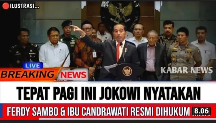 Gempar Pagi Ini! Jokowi Umumkan Ferdy Sambo dan Putri Candrawathi Resmi Dijatuhi Hukuman Mati? Cek Faktanya!