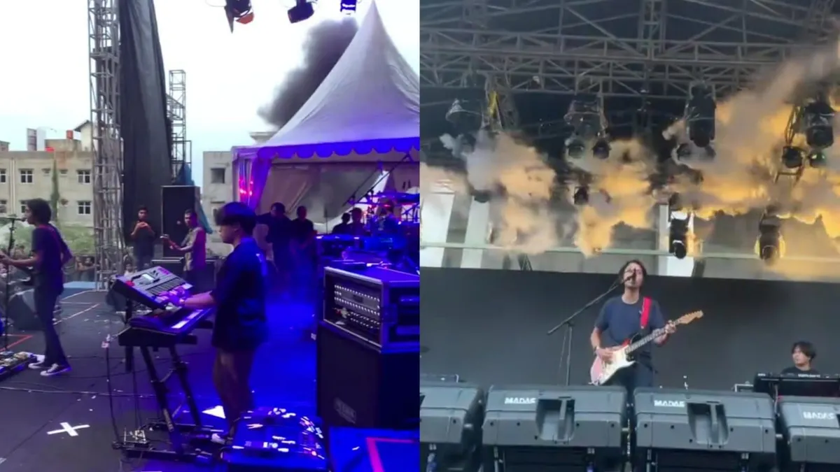konser fiersa besari di pekanbaru terpaksa dihentikan karena adanya ledakan genset dan lighting lampu