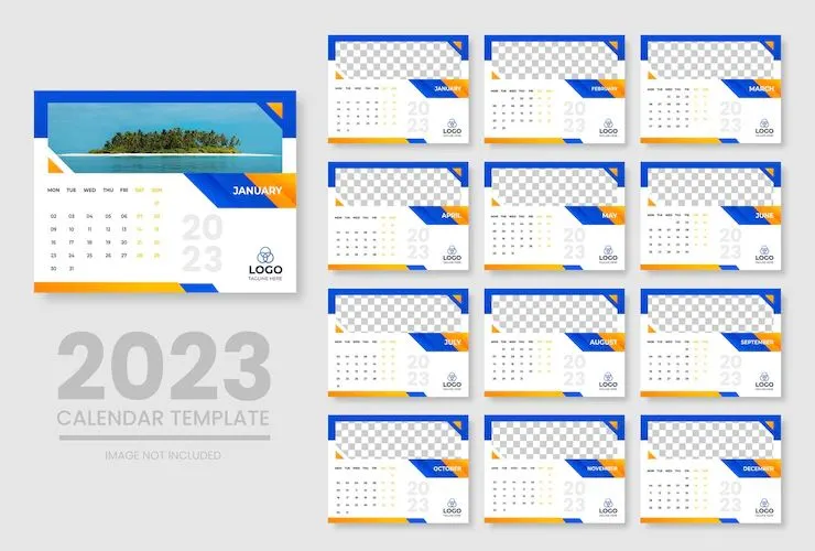 Template kalender 2023.