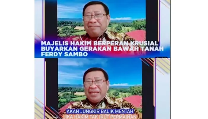 Susni Duadji sebut aksi gerakan bawah tanah kasus Ferdy Sambo bisa berakhir jika hakim tak ikuti permainan, benteng terkahir ada di hakim.