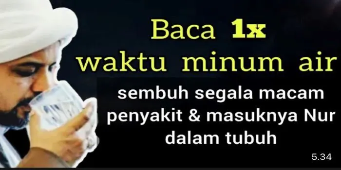 Kesehatan Kian Menurun? Coba Baca Doa Ini Cukup 1 Kali Saat Minum, Niscaya 1000 Macam Penyakit Hilang