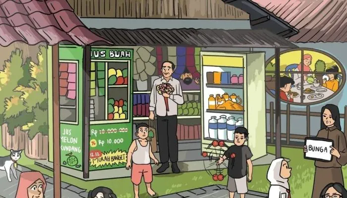 Jokowi mengunggah sebuah kartun Hari Ibu, netizen salah fokus ke ilustrasi buatan Al Nahyan Nasution.