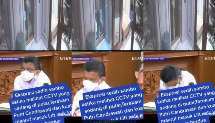 Terciduk! Ekspresi Sedih Ferdy Sambo Melihat Rekaman CCTV Putri Candrawati Masuk Lift Bareng Kuat Maruf, Terkhianati?