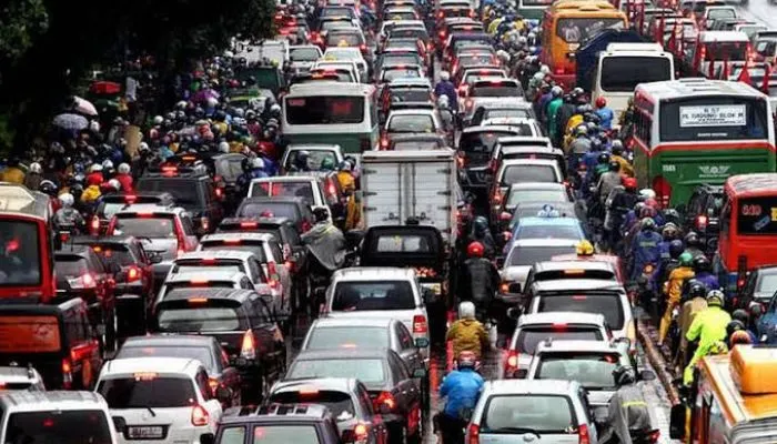 Ilustrasi jalan macet Jakarta.