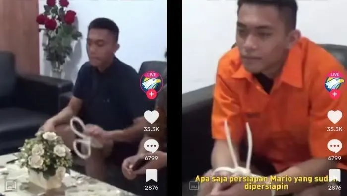 Viral tertangkap kamera, sosok Mario Dandy yang  bisa pasang dan lepas cable  ties pengganti borgol tangannya sendiri