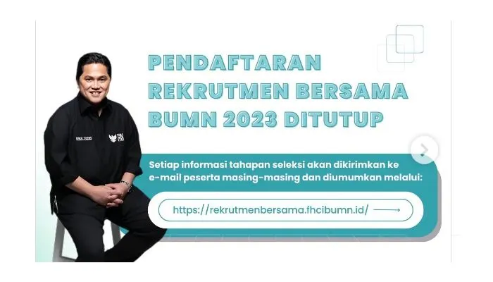 Pendaftaran Rekrutmen Bersama BUMN Ditutup