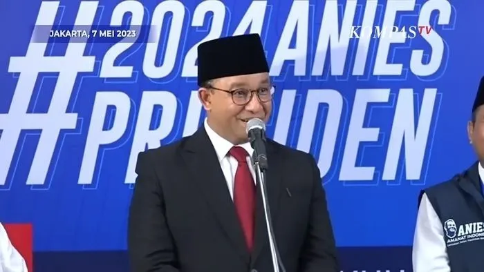 Capres Anies Baswedan saat Pidato Politiknya