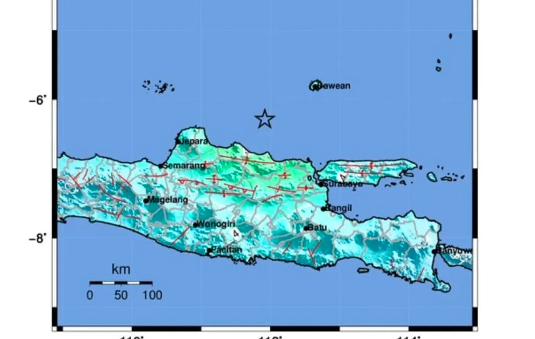 Illustrasi. Gemppa Tuban 6.6 M