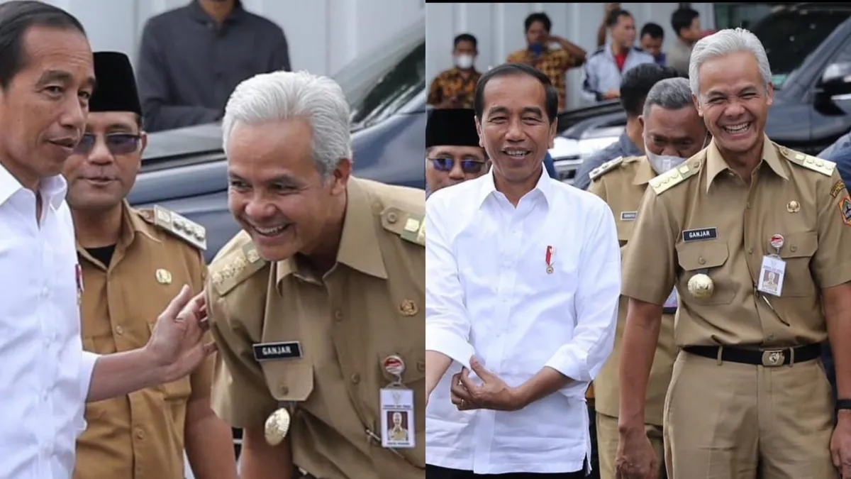 Potret Presiden Joko Widodo dan Ganjar Pranowo