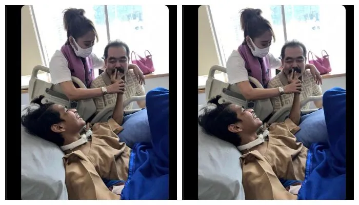 Inul Daratista dan Adam Suseno jenguk David Ozora