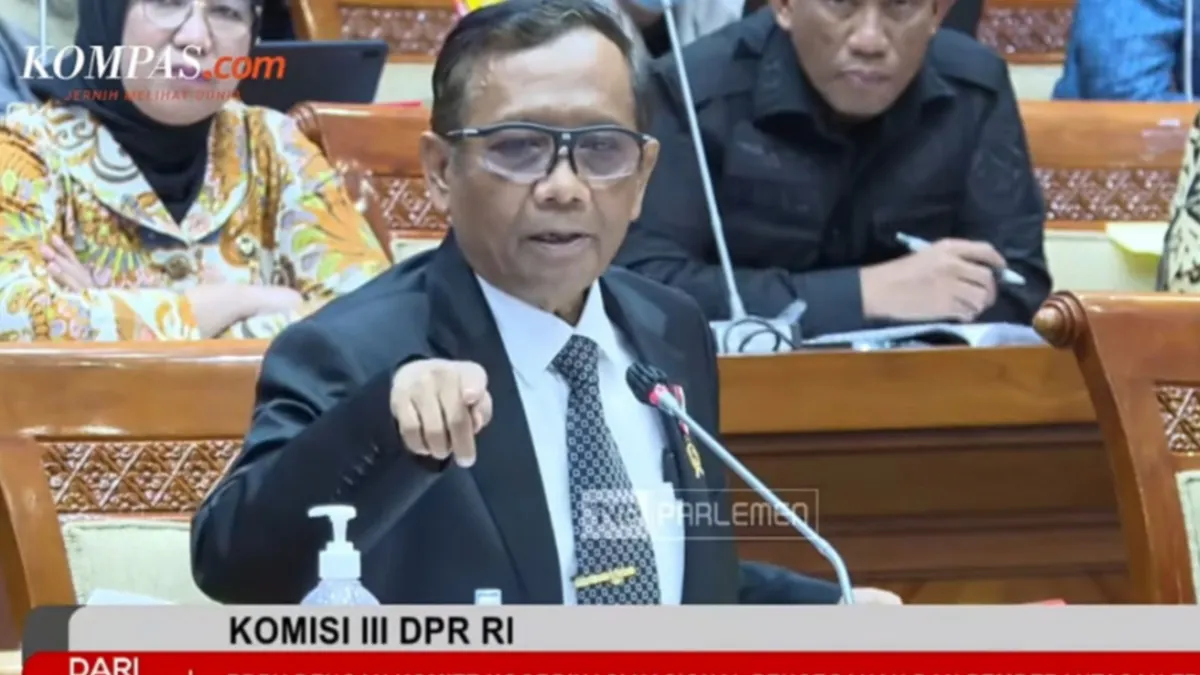 Mahfud MD di Sidang Gedung DPR Soal Dana Rp349 T Kemenkeu