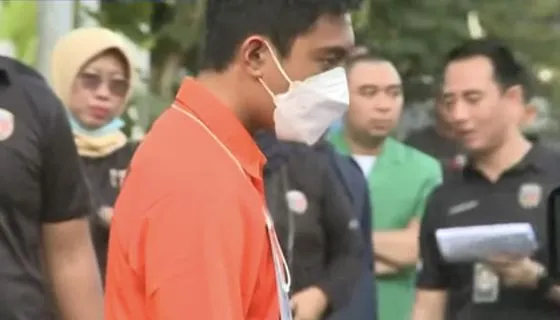 Mario Dandy saat melakukan rekonstruksi
