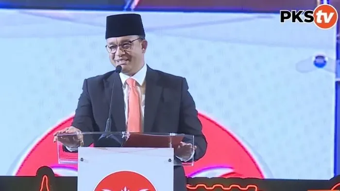 Anies Baswedan ketika BEirkan Pidato sebagai Calon Presiden 2024
