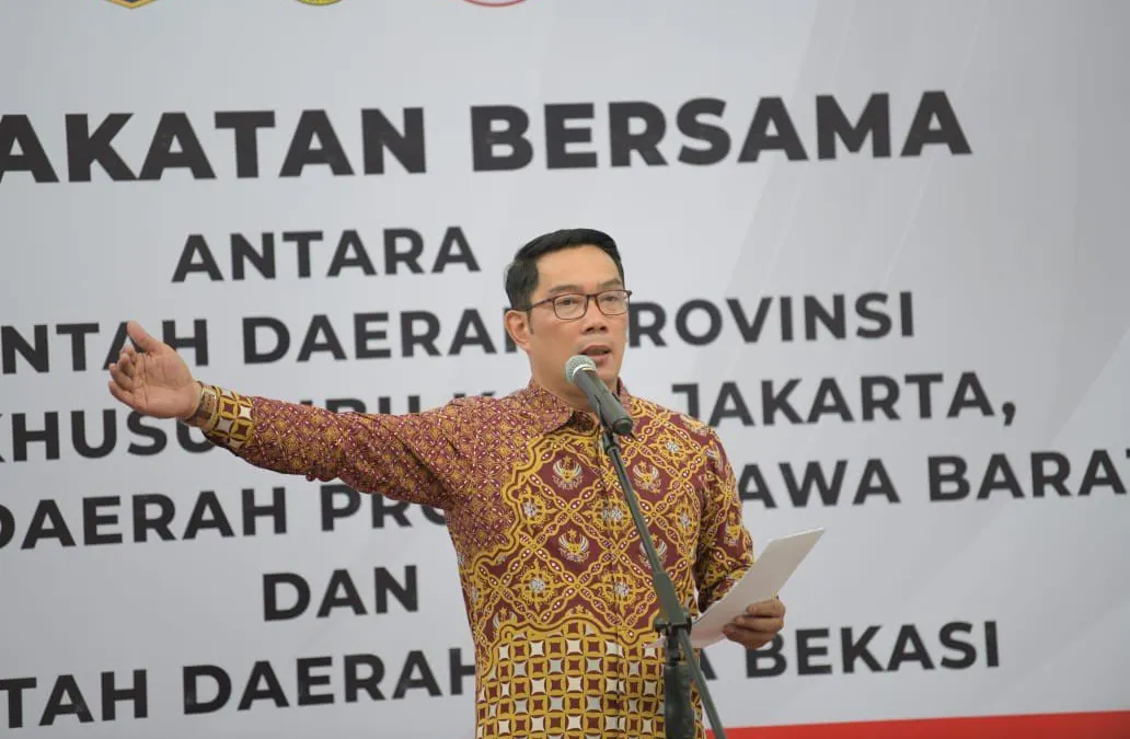Ridwan Kamil saat berpidato.(Twitter Ridwan Kamil)