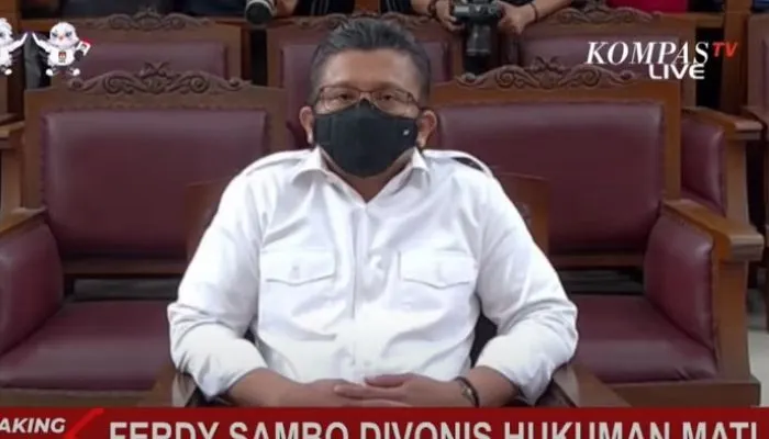 Ferdy Sambo saat sidang vonis
