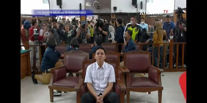 Richard Eliezer dalam persidangan di PN Jakarta Selatan