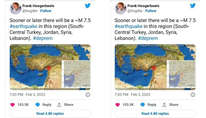 Gempa Bumi Turki Sesuai Prediksi Frank Hoogerbeets, Guncangan Terjadi di Wilayah Ini