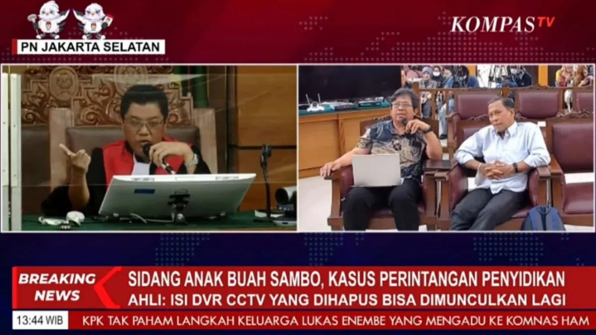 Sidang Obstruction of Justice Arif Rachman Arifin, Saksi Ahli Sebut File DVR CCTV yang Dihapus Bisa Kembali