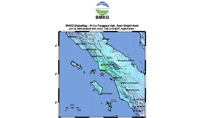 Gempa Bumi Tektonik Goyang Laut Tenggara Aceh Singkil M6,2 Tidak Sebabkan Tsunami