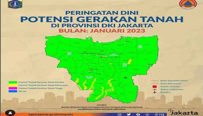 Waspada! Ada Potensi Pergerakan Tanah di 15 Titik Wilayah DKI Jakarta, BPBD Keluarkan Peringatan Dini
