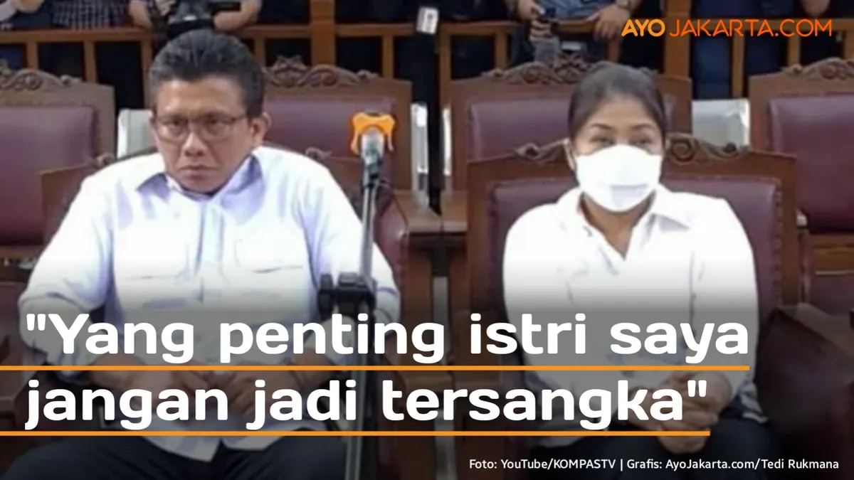 Ferdy Sambo dan Putri Candrawathi di persidangan kasus pembunuhan Brigadir J alias Nofriansyah Yosua Hutabarat.