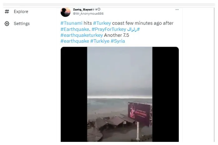 Viral! Tsunami Menghantam Pantai di Turki Beberapa Menit Setelah Gempa Bumi M7.8, Benarkah Faktanya?