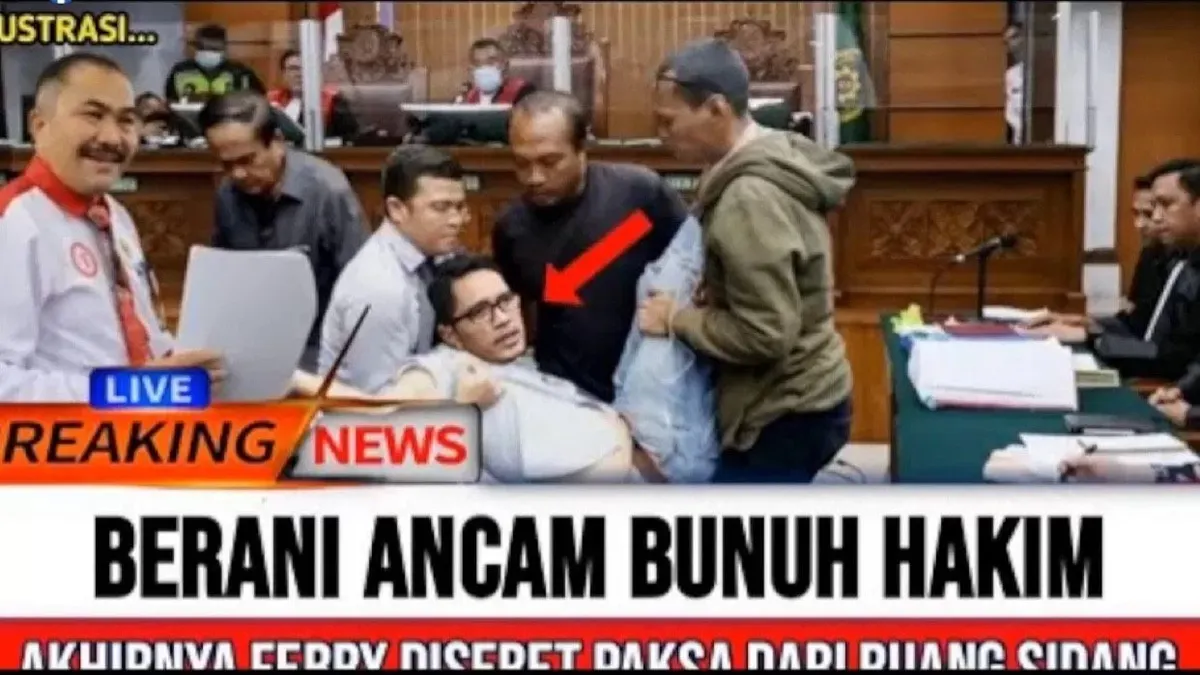 Viral Video Febri Diansyah Diseret Keluar dari Ruang Sidang dan Ancam Bunuh Hakim, Begini Faktanya!