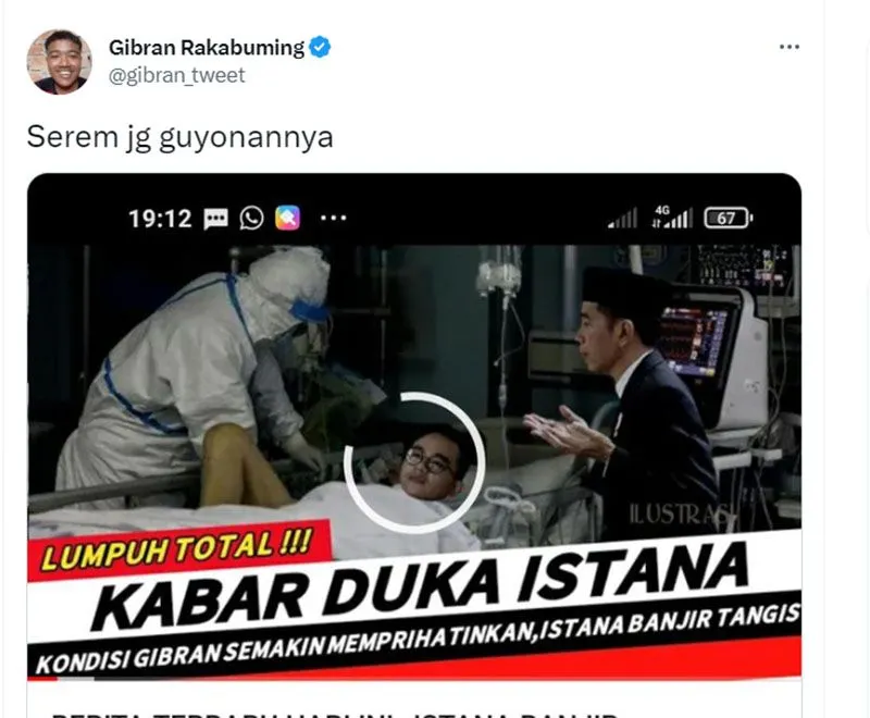 CEK FAKTA: Benarkah Kondisi Gibran Memprihatinkan hingga Istana Banjir Tangis? Begini Kebenarannya!