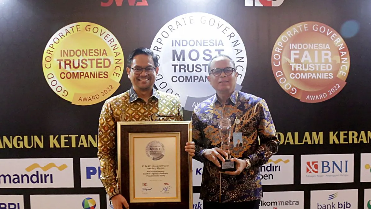 Terapkan GCG Secara Excellent, bank bjb Raih Predikat Indonesia Most Trusted Companies