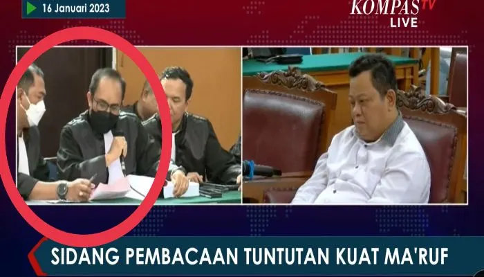 Jaksa Penuntut Umum (JPU) membacakan dakwaan terhadap Kuat Maruf dalam sidang kasus pembunuhan berencana di PN Jakarta Selatan, hari ini, Senin, 16 Januari 2023.