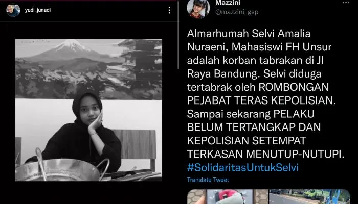 Kapolri Turun Tangan Cek Kebenaran Kabar Mahasiswi Tewas Ditabrak Rombongan Pejabat Polisi, Ini Hasilnya!